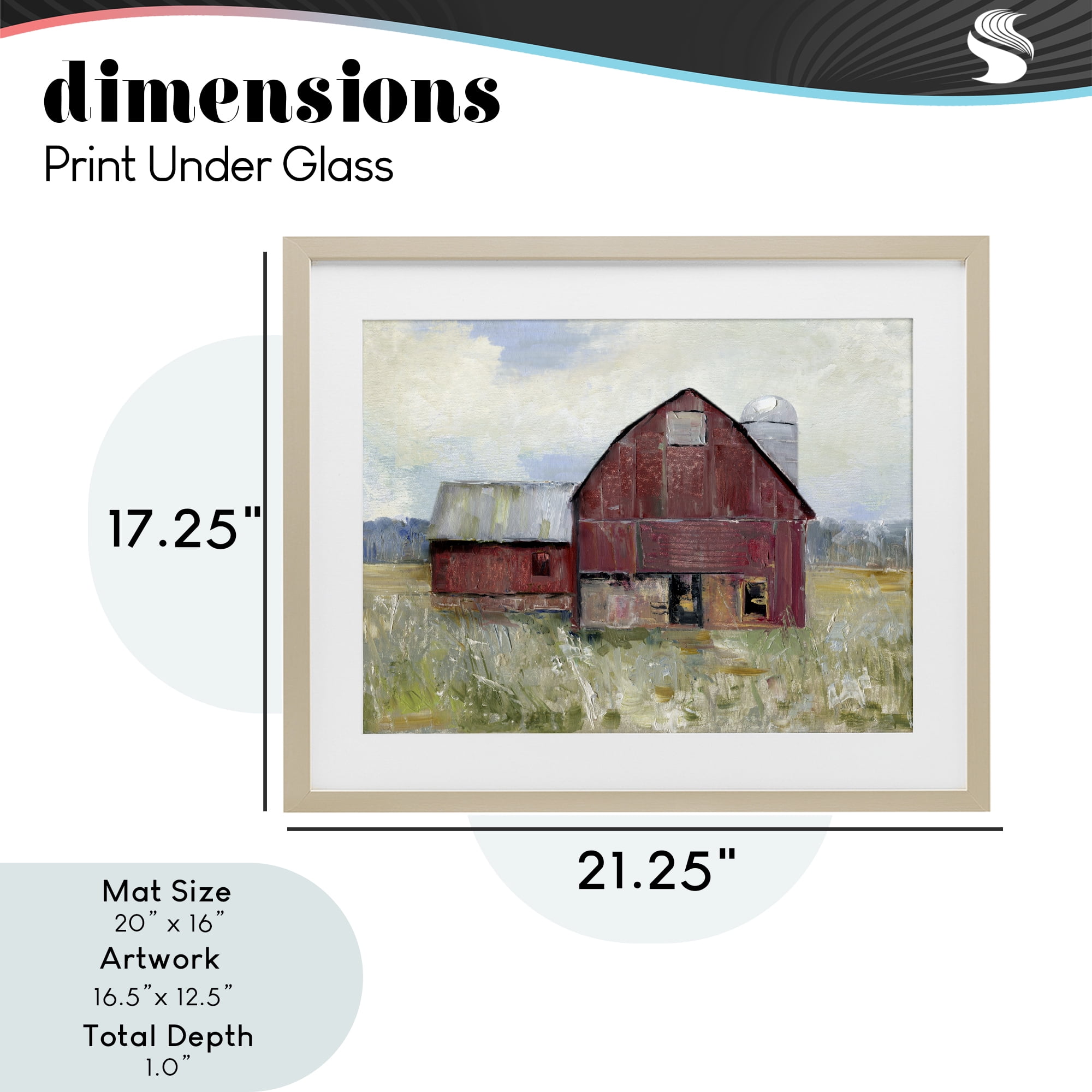 Stupell Industries Red Rugged Barn Birch Framed Print Under Glass, design by Sally Swatland