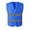 Blue, variant on Men's Reflective Safety Vest Construction Site Workwear High Visibility Night Time Gear Polyester Spandex Knit Pique Free Size Outdoor Vest