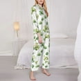 thumbnail image 3 of Fuzoiu St Patrick's Day3 Print Women's Long-Sleeved Pajama,Lounge Button Down Nightwear,Womens Notch Collar Pajama Set-Large, 3 of 7