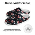 thumbnail image 6 of Haiem Rose Flowers Print Women's Fuzzy Memory Foam House Slipper Cozy Home Footwear Non-slip Winter Slippers-44/45, 6 of 7