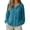 Blue #031, variant on Womens Cotton Linen Flowy Shirts Summer Casual Long Sleeve Beach Coverups Peasant Gauze Tunics Trendy Boho Clothes, L