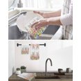 thumbnail image 5 of Pink Flowers Kitchen Dish Towels for Drying Dishes Set of 4, Spring Floral Daisy Farmhouse Pastoral Botanical Waffle Weave Microfiber Hand Tea Bathroom Towels Quick Dry & Absorbent Towel 15.7x23.6, 5 of 7