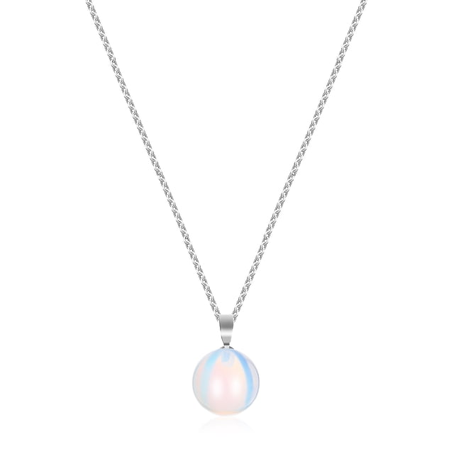 Collar de piedra lunar, collar de mujer, joyería, colgante de piedra, collar llamativo, collar de boda con caja