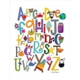 thumbnail image 3 of Larson, Lisa 12x14 Black Modern Framed Museum Art Print Titled - Colorful Alphabet, 3 of 5