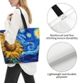 thumbnail image 3 of Easygdp Whimsical Sunflowers Night Sky Bolsas Tote para Mujer, Bolsos de Hombro para Viaje, Bolsos de Mano de Gran Capacidad para Compras y Trabajo, 3 of 8