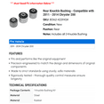 thumbnail image 2 of Rear Knuckle Bushing - Compatible with 2011 - 2014 Chrysler 200 2012 2013, 2 of 2