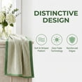 thumbnail image 7 of Unique Bargains Soft Highly Absorbent Cotton Striped Bath Towel 2 Pack Green 55"x28", 7 of 7