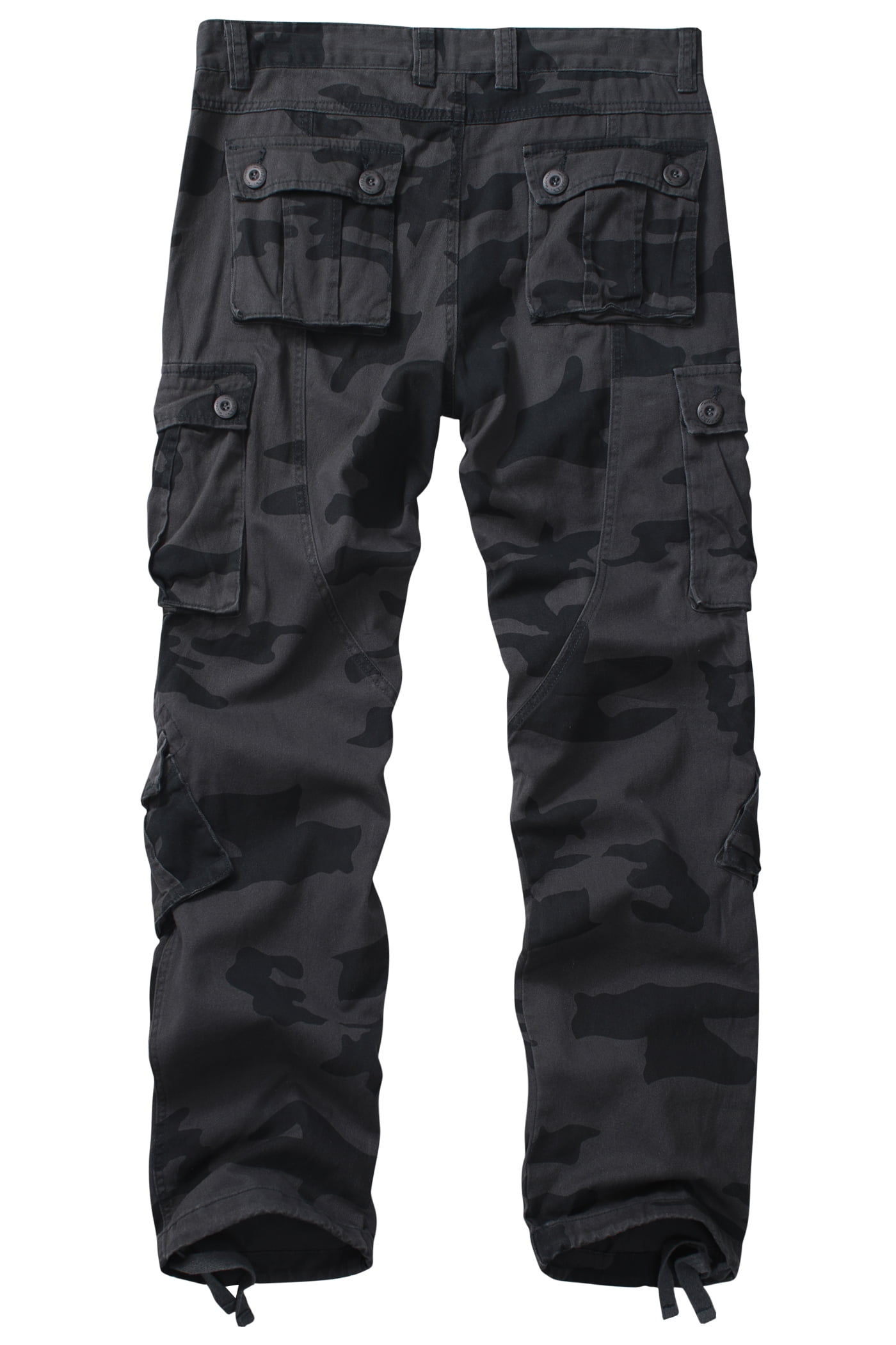TRGPSG Men's Camo Cargo Pants with 8-Pockets Regular Fit Cotton