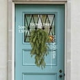 thumbnail image 3 of Artificial Christmas Teardrop Pine Needle Hanging Swag, Faux Pine Needle Branches for Front Door, Wall, Fireplace, Indoor Outdoor Holiday Decor, 22 Inch, E, Wreath, 3 of 9