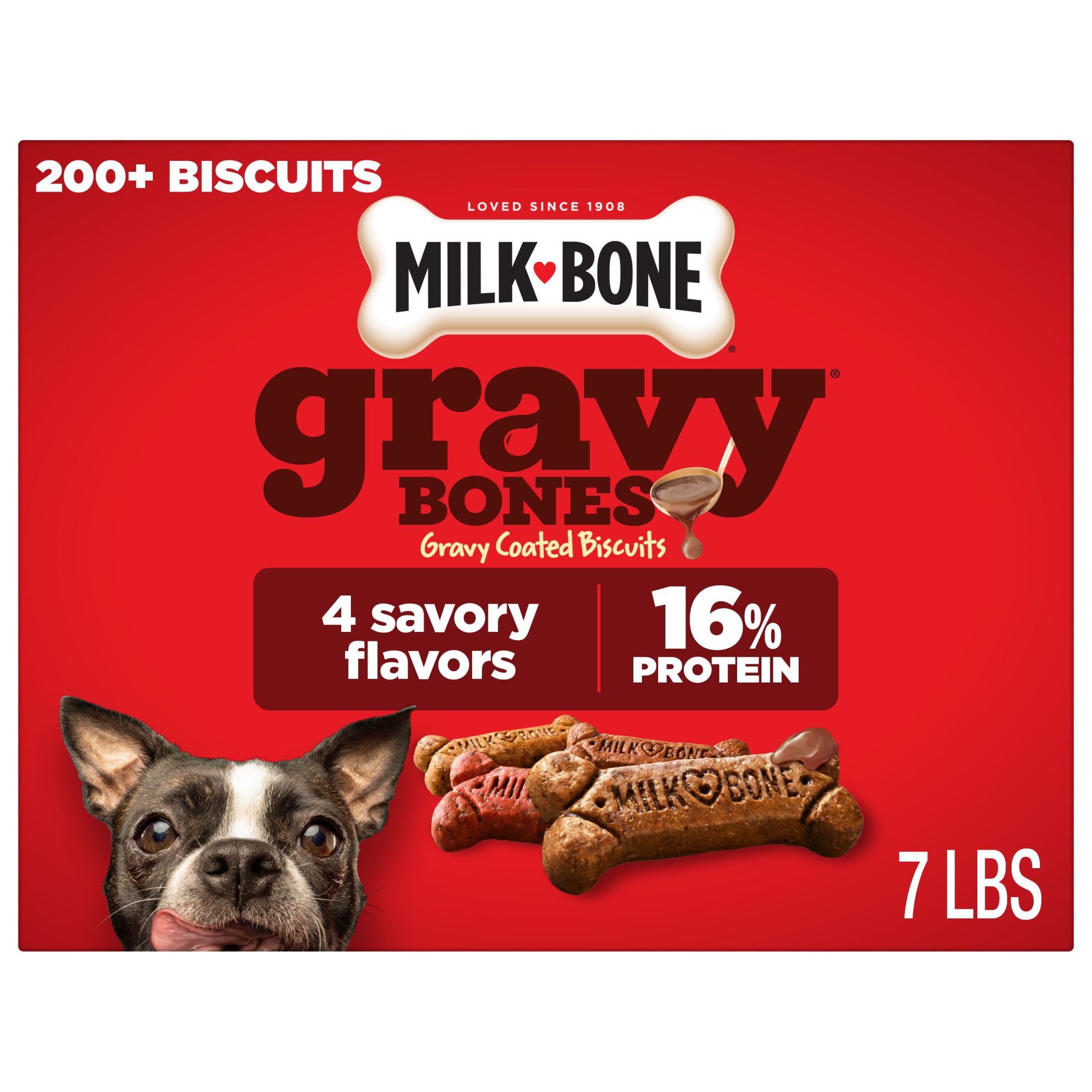 Milk Bone GravyBones Dog Biscuits, Small Dog Treats, 7 lb.