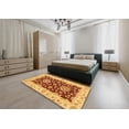 thumbnail image 4 of Ahgly Company Indoor Rectangle Abstract Orange Red Oriental Area Rugs, 2' x 4', 4 of 6