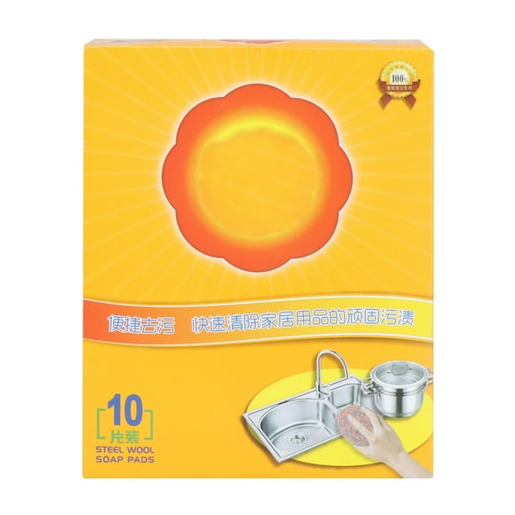 10pcs Steel Wool Soap Pads Kitchen Cleaning Scouring Ball
