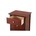 thumbnail image 3 of JERFIT Transitional Cherry Nightstand with 3 Drawers, Bedside Table with Wood Grain Finish for Bedroom, 3 of 6