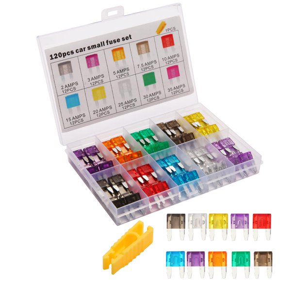 Kit de mini fusibles Liamner de 120 piezas para auto, RV y camión