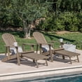 thumbnail image 3 of Glavbiku Soild Wood Reclining Adirondack Chair,Outdoor Chairs with Footrest,Gray, 3 of 14