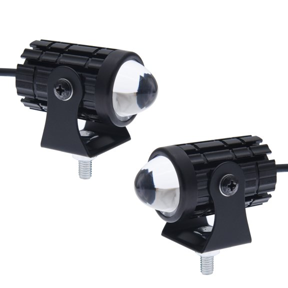 Geloo Motorcycle LED Driving Fog Light Pods White Yellow Motorcycle Spotlight, Compatible with Jeep Tractor Truck ATV UTV SUV Boat (2 pack)
