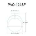 thumbnail image 2 of PAO-121SF-AGB-Dainolite-Paola - 1 Light Semi-Flush Mount In Contemporary Style-13 Inches Tall and 11.5 Inches Wide-Aged Brass Finish, 2 of 2