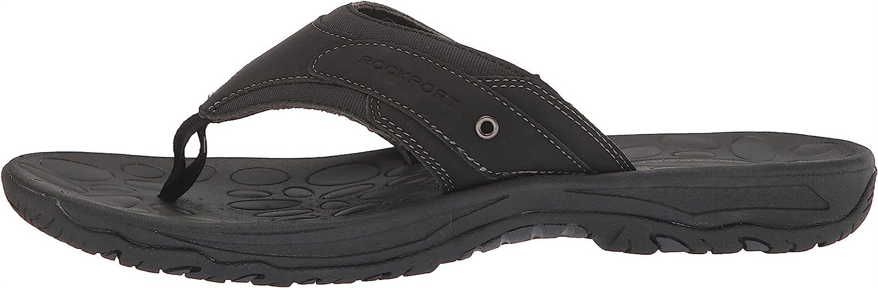 Rockport Mens Hayes Faux Leather Slip-On Flip-Flops  display picture 2