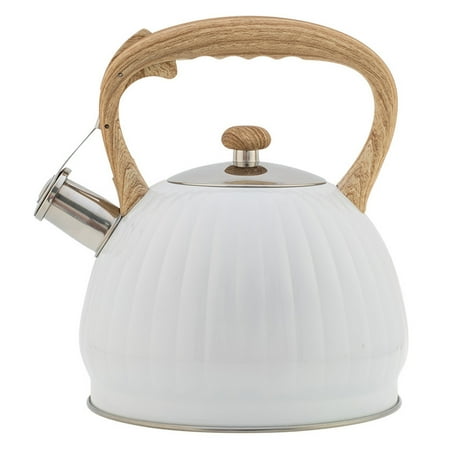 

HESITONE Pumpkin Shape 3.5 L Stainless Steel Tea Kettle Whistling Stovetop Teapot Teakettle with Ergonomic Handle Water Pot