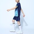 thumbnail image 5 of Doomiva Kids Boys Girls Soccer Basketball Uniform Jerseys Outfits Practice Sports Shirts and Shorts Navy Blue S, 5 of 10
