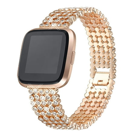 SDXHJ016 Watch Bracelet Fitbit Strap Classic Link Bracelet Replacement Wristband for Fitbit Versa with Rhinestones - image 5 of 5