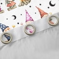 thumbnail image 4 of Homewish Cute Gnome Kitchen Curtains For Kids,Kawaii Cartoon Themed Black Out Curtains Pack of 2 (42x63 Each),White, 4 of 6