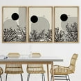 thumbnail image 3 of PixonSign Framed Canvas Print Wall Art Set Duotone Geometric Ring Forest Plant Landscape Abstract Shapes Illustrations Modern Art Boho Decorative for Living Room, Bedroom, Office - 16"x24"x3 NATURAL, 3 of 5