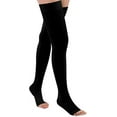 thumbnail image 2 of Sunm Boutique Black Thigh High Compression Stockings 20-32mmHg Toeless Compression Socks for Women & Men（1 Pair , 3XL）, 2 of 7