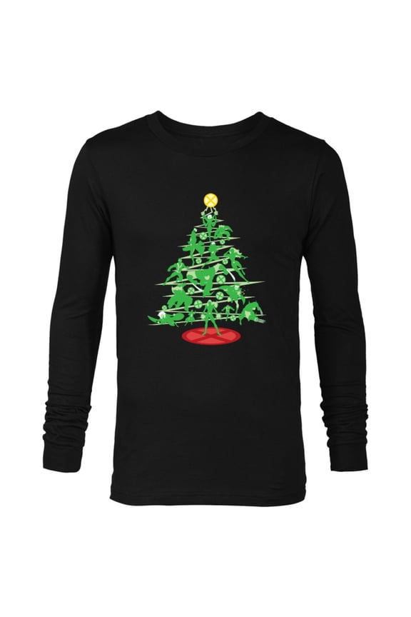 X-Men Mutant Christmas Tree - Long Sleeve T-Shirt for Men Customized-Black