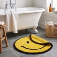 thumbnail image 3 of Smiley Face Reversible Round Bath Mat Rug, 3 of 6