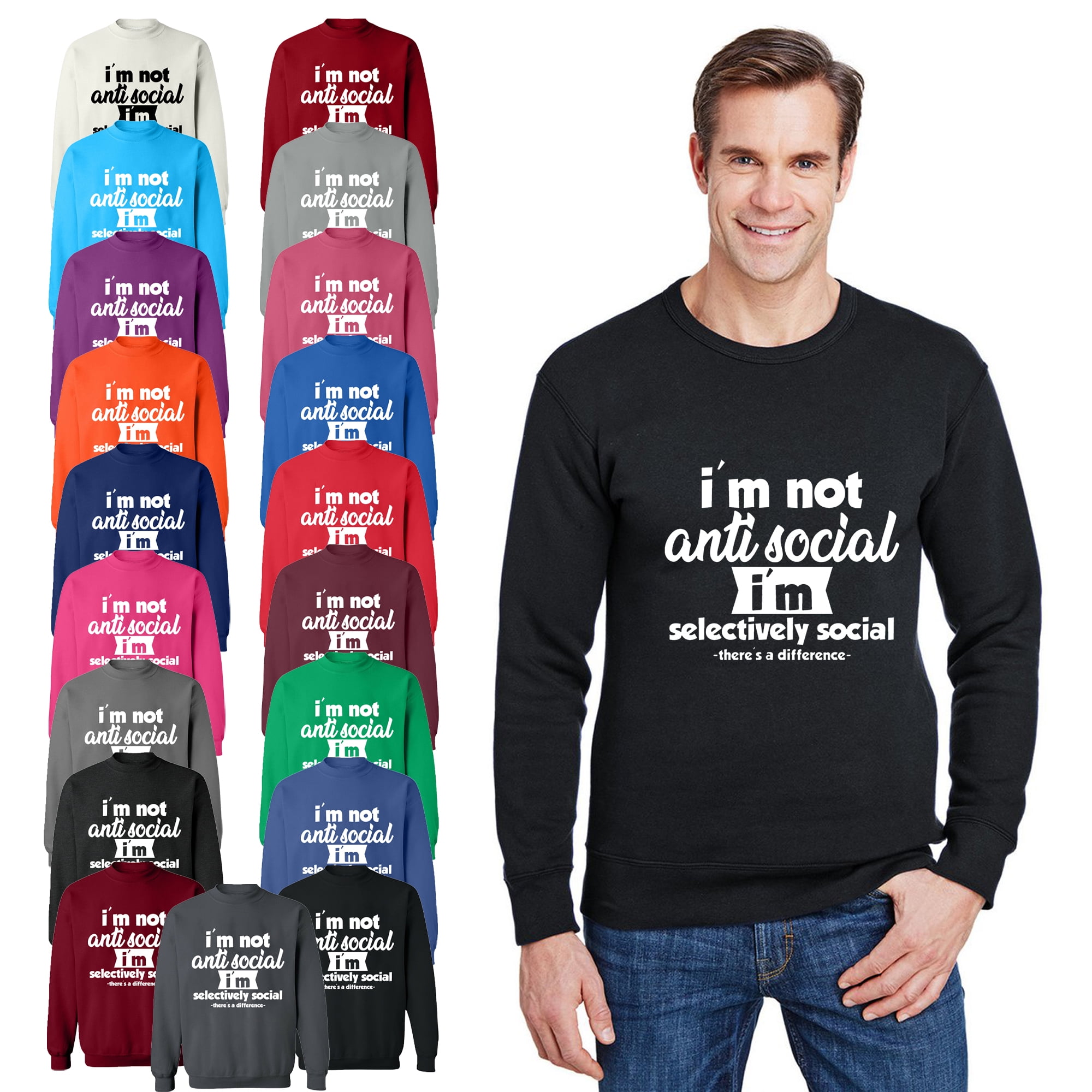 OXI Crewneck Sweatshirt Selectively Social Long Ghana Ubuy
