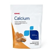 GNC Calcium 600mg Soft Chews | Essential for Building Strong Bones | Caramel | 60 Count