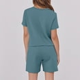 thumbnail image 3 of yievot Womens Pajama Sets 2 Piece Summer Short Sleeve Tops and Shorts Lounge Sets Sleepwear, 3 of 4