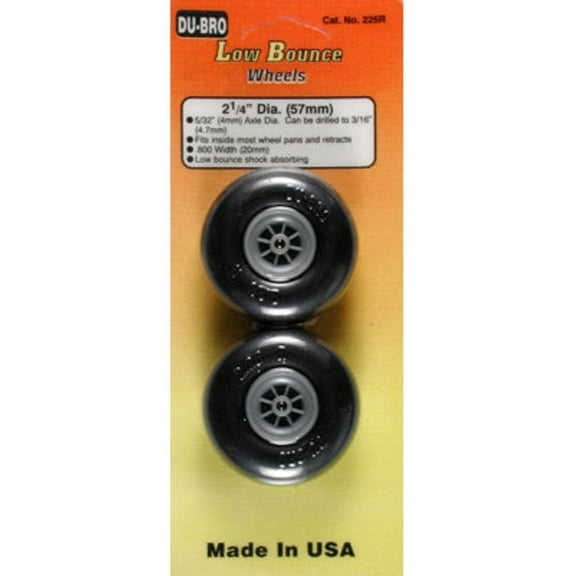 Dubro Products Smooth Wheels 2-1/4 DUB225R Wheels Gear Retracts & Accys