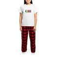 thumbnail image 4 of CafePress - Irish Costa Rican Flags Women's Light Pajamas - Women's Short Sleeve Print T-Shirt and Pants Light Cotton Pajama Set, 4 of 7
