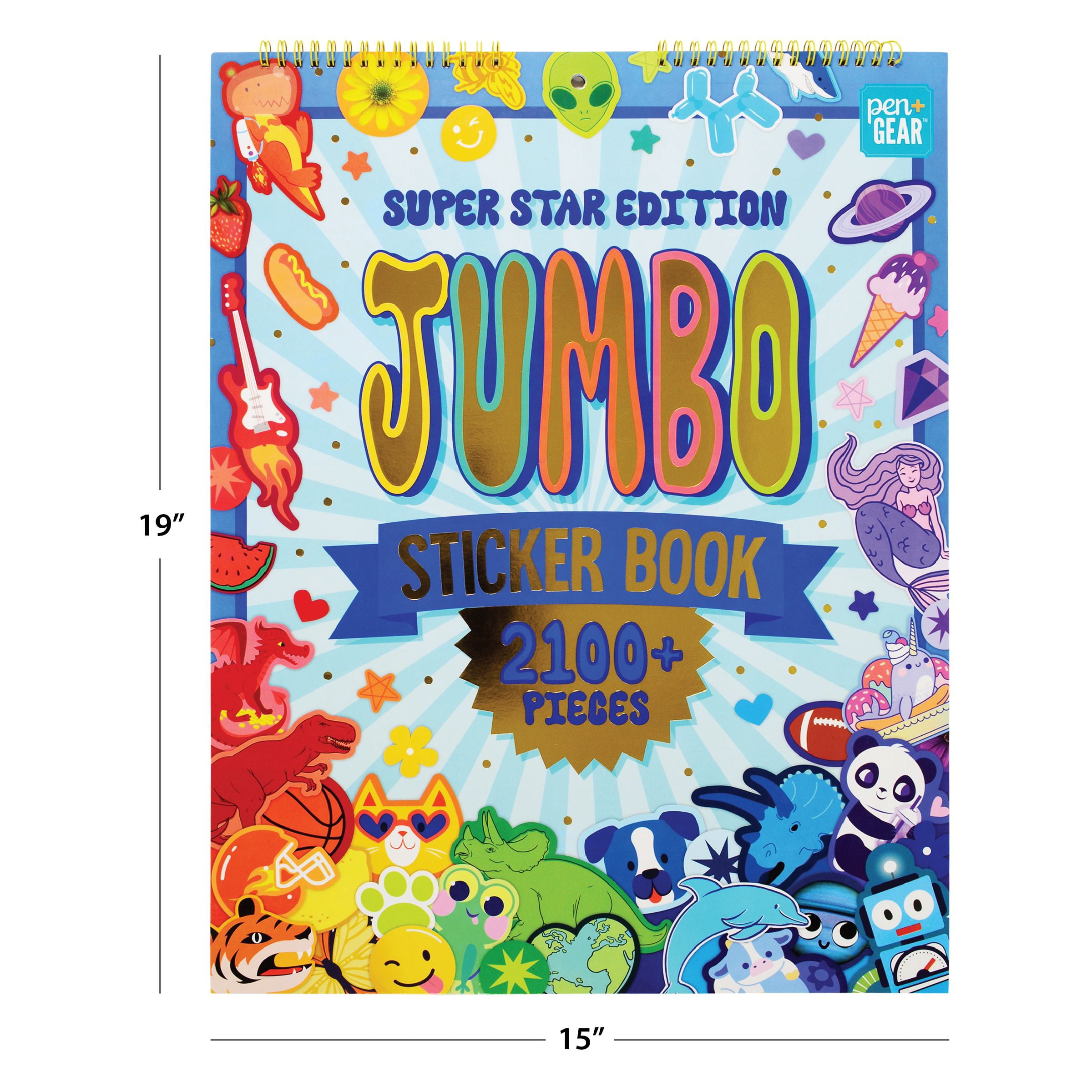 Pen+Gear Jumbo Sticker Book, Super Star Edition, 2100+ Stickers