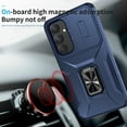 thumbnail image 5 of Dteck for Samsung Galaxy A36 5G Case with Slide Camera Lens Cover + Finger Ring Holder Kickstand,Heavy Duty Shockproof Rugged Protective Phone Cover for Samsung A36 5G 2025,Blue, 5 of 8