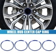 thumbnail image 2 of Unique Bargains Car Wheel Hub Center Cap Ring for Cadillac XT5 SRX XTS ATS CT6 Aluminum Alloy Blue (Set of 4), 2 of 6