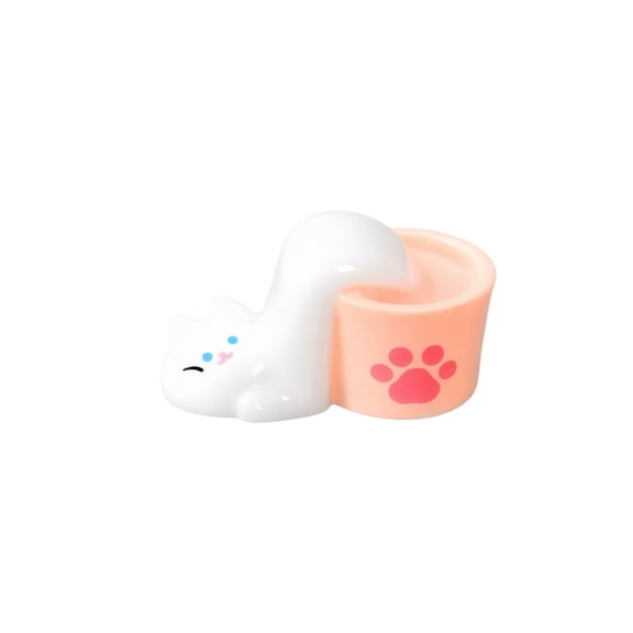 lhwanj Mini Liquid Cat Cartoon Epoxy Resin Figurine Blind Bag, Cute Cream Glue Decoration Collectible Toy for Desk Shelf Display, Mystery Surprise Ornament, 1PC