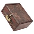 thumbnail image 4 of Caja de almacenamiento de joyería de joyero de madera de estilo europeo retro, 4 of 12