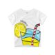 thumbnail image 1 of 6TBlanco/AmarilloRopa de verano de manga corta de algodón para niños, camiseta estampada de dibujos animados esquí esquí Gafas de esquí, 1 of 5