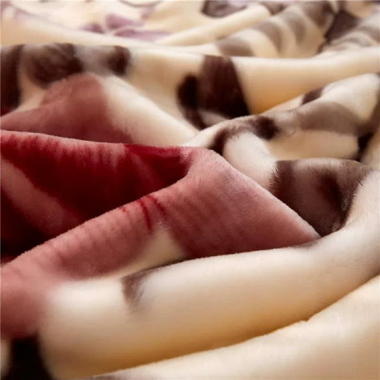 DBOZE Heavy Korean Faux Mink Fleece Blanket, 2 Ply Reversible Silky Soft  Plush Warm Weighted the Best Winter Blanket Queen, Lavender/Cream 