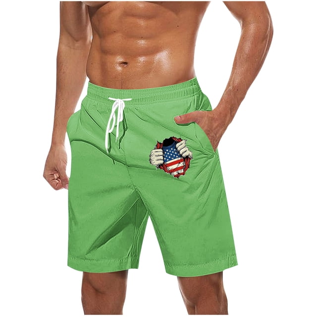 Pantalones Cortos Casuales para Hombre Imprimir con Bolsillos Pantalones de Playa de Cintura Elástica, Pantalones Cortos de Cintura Elástica para Hombre