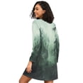 thumbnail image 2 of FORMRS Womens Long Sleeve Nightgowns Crew Neck Sleep Shirt Soft Pajamas Sizes S-3XL, Green Forest, 2 of 8