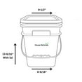 thumbnail image 3 of ByEUcuk 4 Gallon Square Plastic Bucket, Food Grade BPA containers, Made in USA, (Pack of 2), 3 of 3