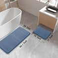 thumbnail image 2 of Juego de alfombras de baño Yimobra Memory Foam, 2 piezas, azul vaquero, 2 of 6