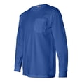 thumbnail image 2 of Adult 6.1 oz., 100% Cotton Long Sleeve Pocket T-Shirt ROYAL BLUE XL, 2 of 5