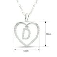 thumbnail image 6 of SuperJeweler Letter D Initial Necklace In Sterling Silver, 1/5ct Diamond, 16 Inches For Women, 6 of 6