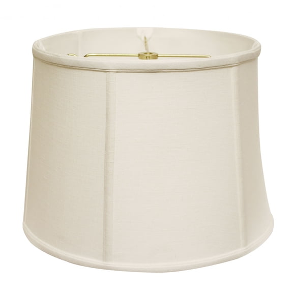 HomeRoots 469762 17 in. Throwback Drum Linen Lampshade, White
