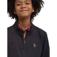 thumbnail image 6 of U.S. Polo Assn. Boys Quarter Zip Fleece Mock Neck Pullover, Sizes 4-18, 6 of 6